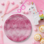 Blush Pink Ombre Stripes Papieren Bordje (Feest)