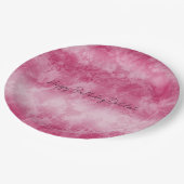 Blush Pink Ombre Stripes Papieren Bordje (Gekanteld)