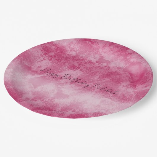 Blush Pink Ombre Stripes Papieren Bordje (Gekanteld)