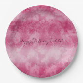 Blush Pink Ombre Stripes Papieren Bordje (Voorkant)