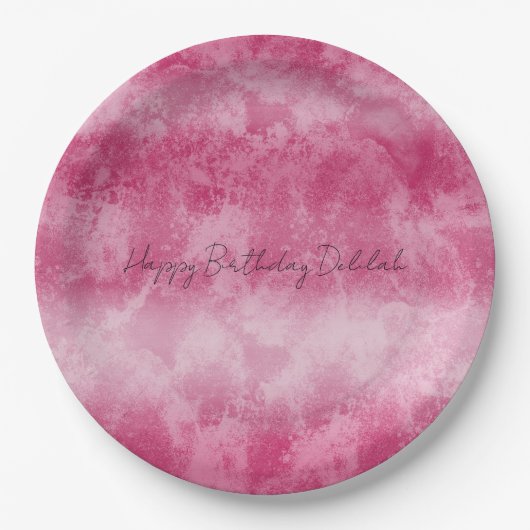 Blush Pink Ombre Stripes Papieren Bordje (Voorkant)