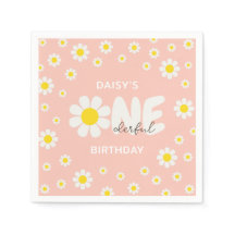 Blush Pink OneDerful Daisy Flower 1e Verjaardag