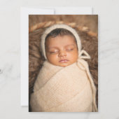 Blush Pink Onze kleine boo is hier Halloween Baby Aankondiging (Achterkant)