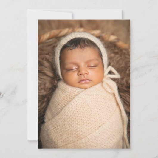 Blush Pink Onze kleine boo is hier Halloween Baby Aankondiging (Achterkant)