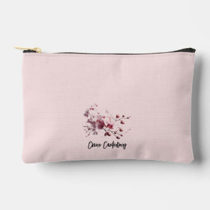 Blush Pink Orchid Stem Natuur Accessoire Pouch Etui