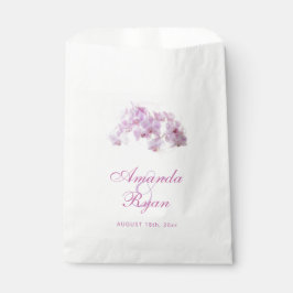 Blush Pink Orchid Waterverf Flower Floral Wedding Bedankzakje