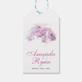 Blush Pink Orchid Waterverf Flower Floral Wedding Cadeaulabel