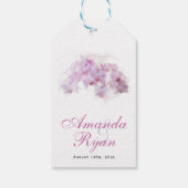 Blush Pink Orchid Waterverf Flower Floral Wedding Cadeaulabel (Achterkant)
