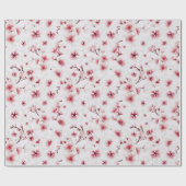 Blush Pink Oriental Japanse Cherry Blossom Cadeaupapier (Vlak)