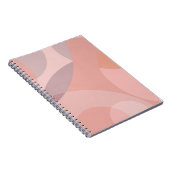Blush Pink Overlapping Circle Design Notitieboek (Rechterzijde)