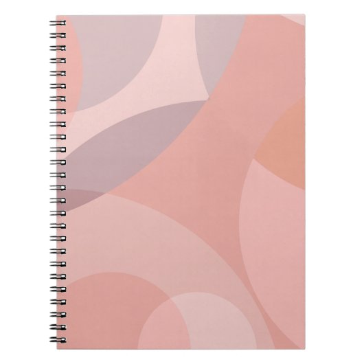 Blush Pink Overlapping Circle Design Notitieboek (Voorkant)