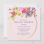 Blush Pink Paars Geel Florence Vrijgezellenfeest I Kaart (Voorkant)