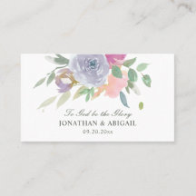 Blush Pink Paars Simple Floral Christelijk Weddens