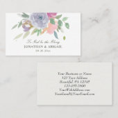 Blush Pink Paars Simple Floral Christelijk Weddens Visitekaartje (Voorkant / Achterkant)