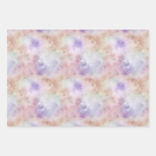 Blush Pink Paars Tie-kleurstof      Inpakpapier Vel (Voorkant 3)