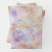 Blush Pink Paars Tie-kleurstof      Inpakpapier Vel (In situ)