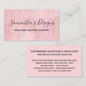 Blush Pink Painted Look Online Winkel Visitekaartje (Voorkant / Achterkant)