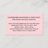 Blush Pink Painted Look Online Winkel Visitekaartje (Achterkant)