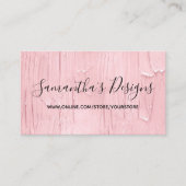 Blush Pink Painted Look Online Winkel Visitekaartje (Voorkant)