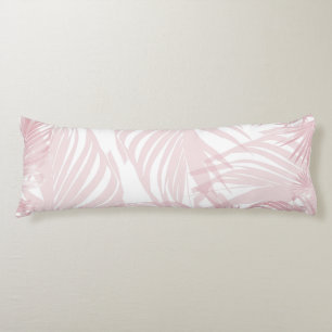 Blush Pink Palm Bliss 1 #tropisch #kunst Lichaamskussen