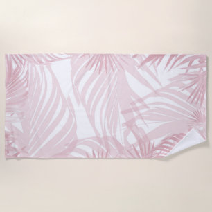 Blush Pink Palm Bliss 1 #tropisch #kunst Strandlaken