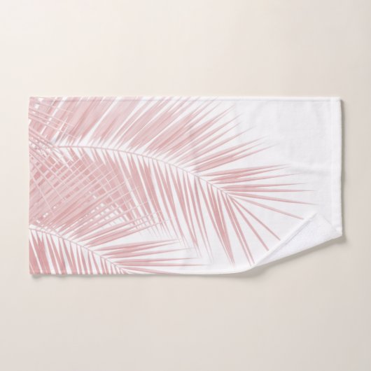 Blush Pink Palm Leaves Dream Cali Summer Vibes #1 Bad Handdoek (Handdoek)