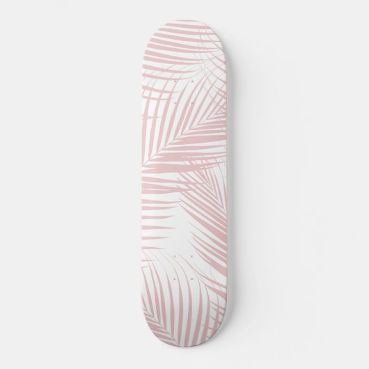 Blush Pink Palm Leaves Dream Cali Summer Vibes #2 Persoonlijk Skateboard (Voorkant)