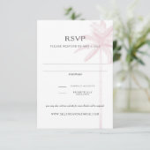 Blush Pink Palm Tree Response Kaart tekening (Staand voorkant)