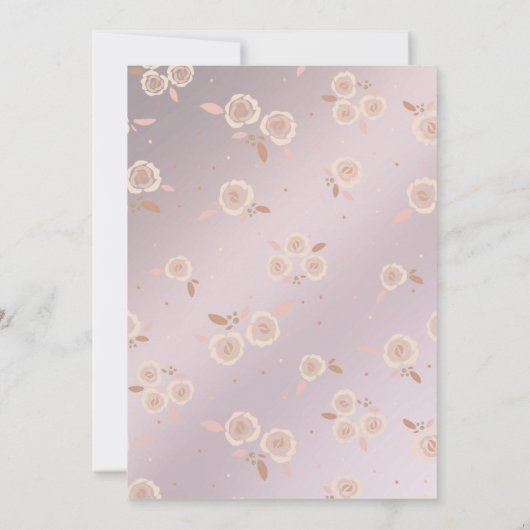 Blush Pink Pampas Baby shower Uitnodiging (Achterkant)