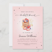 Blush Pink Pancake Brunch Bubble Vrijgezellenfeest Kaart (Voorkant)