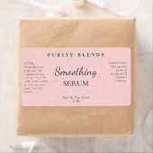 Blush Pink Paper Texture Smoothing Serum Labels (Insitu)