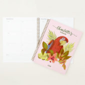 Blush Pink Parrot 2023 Monogrammed Name Planner (Display)