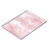 Blush Pink Pastel Marble Waterverf Notitieboek (Linkerzijde)