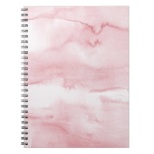 Blush Pink Pastel Marble Waterverf Notitieboek