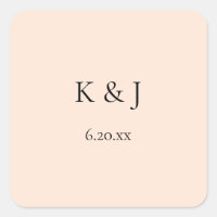 Blush Pink Pastel Monogram & datum