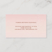 Blush Pink Pastel Ombre Glitter Makeup Artiest Visitekaartje (Achterkant)