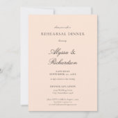 Blush Pink Pastel Rehearsal Dinner Kaart (Voorkant)