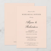 Blush Pink Pastel Rehearsal Dinner Kaart (Voorkant / Achterkant)