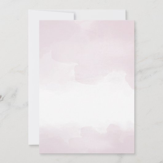 Blush Pink Pastel Waterverf Weddenschap Kaart (Achterkant)