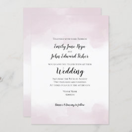 Blush Pink Pastel Waterverf Weddenschap Kaart
