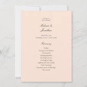 Blush Pink Pastel Wedding Ceremony Program Kaart (Voorkant)