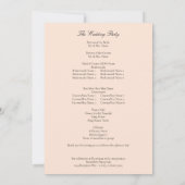 Blush Pink Pastel Wedding Ceremony Program Kaart (Achterkant)