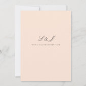 Blush Pink Pastel Wedding Kaart (Achterkant)