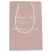 Blush Pink Pastel Wedding Medium Cadeauzakje (Voorkant)