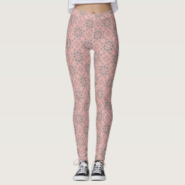 Blush Pink Pattern Leggings
