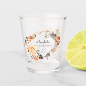 Blush Pink & Peach Bachelorette Party Shot Glas (Voorkant)