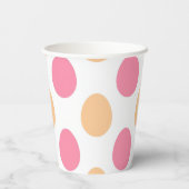 Blush Pink Peach Easter Eggs Paper Cups Papieren Bekers (Achterkant)