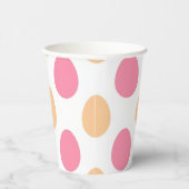 Blush Pink Peach Easter Eggs Paper Cups Papieren Bekers (Rechts)