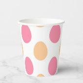 Blush Pink Peach Easter Eggs Paper Cups Papieren Bekers (Voorkant)