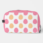 Blush Pink Peach Easter Eggs Pattern Toiletery Bag Toilettasje (Voorkant)